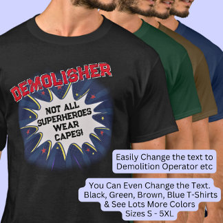 Verander tekst, SLOOP, niet alle superhelden T-shirt