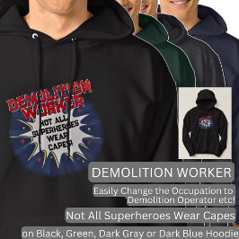 Verander tekst, SLOOPWERKER niet alle superhelden Hoodie
