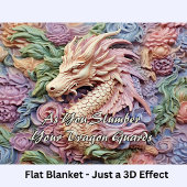 Verander tekst, zachte pastels 3D effect Dragon 60 Fleece Deken