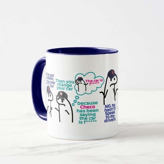 Verander uw auto - Grappige Motorsport Quote Mok (Voorkant links)