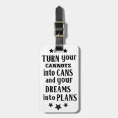 Verander uw Cannots in het Bagagelabel van Cans (Voorkant verticaal)