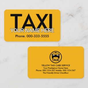 Verander Uw Naam Taxi Service  Visitekaartje