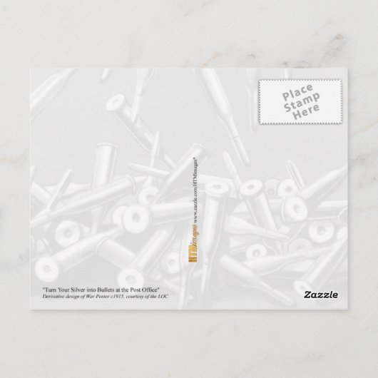 Verander uw zilver in kogels op de Post Kantoor Briefkaart (Achterkant)