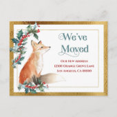 Verander van adres Gold We hebben vakantie verplaa Aankondigingskaart