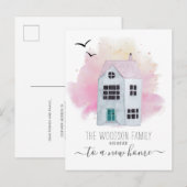 Verander van adresaankondiging door thuisverplaats aankondigingskaart (Voorkant / Achterkant)