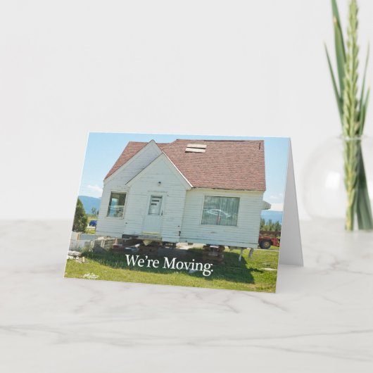 Verander van adreskaartje: We verplaatsen ons Aankondiging (Voorkant)