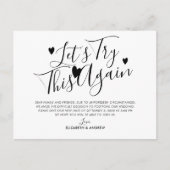 Verander van datum voor uitstellen van huwelijk Pr Aankondigingskaart (Voorkant)