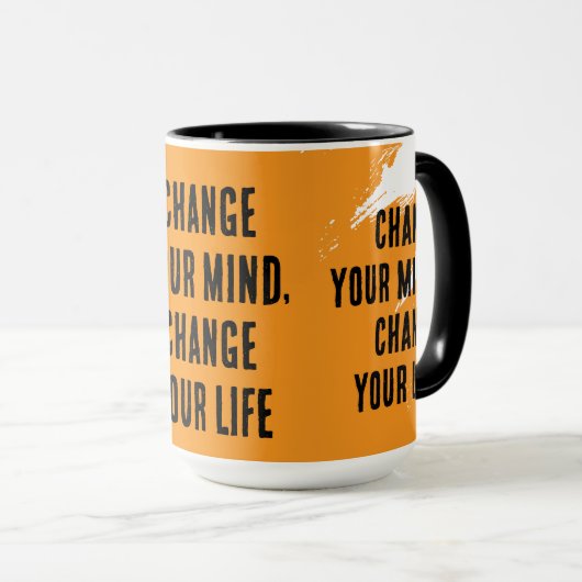 Verander van gedachten, verander je leven mok (Voorkant rechts)