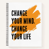Verander van gedachten, verander je leven notitieboek (Voorkant)