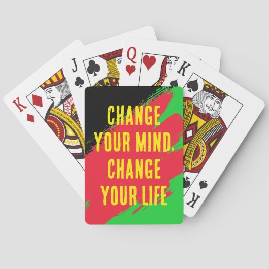 Verander van gedachten, verander je leven (RD/GRN/ Pokerkaarten (Achterkant)