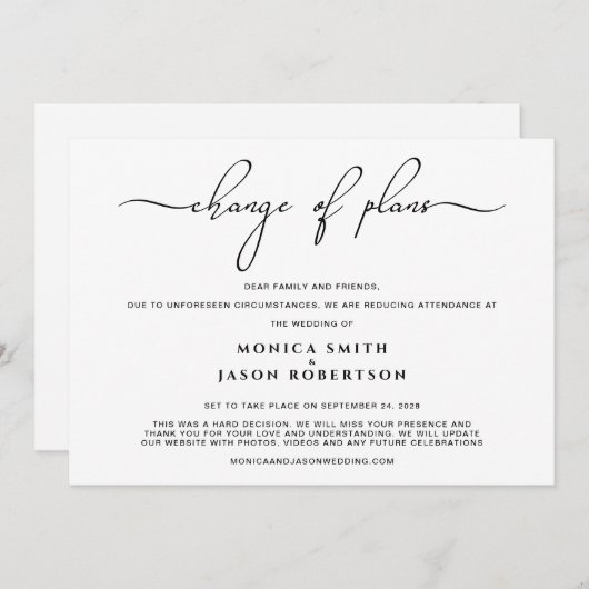 Verander van het huwelijk van de Verspreiding van  Aankondiging (Voorkant / Achterkant)