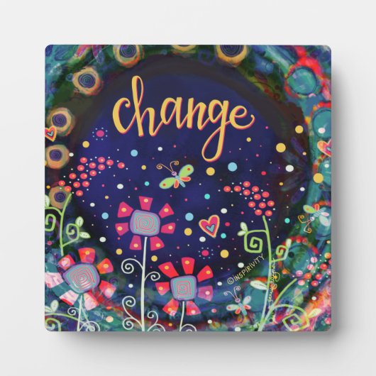 Verander Wildflower Butterfly Whimsical  Fotoplaat (Voorkant)