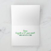 veranderbare datum jubileum herstel slogan kaart (Binnen)