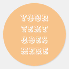 Veranderbare jouw tekst hier persoonlijke tekst ronde sticker