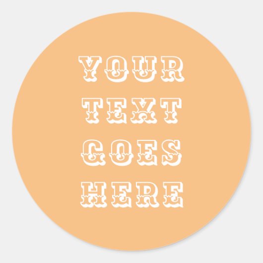 Veranderbare jouw tekst hier persoonlijke tekst ronde sticker (Voorkant)