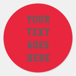 Veranderbare jouw tekst hier persoonlijke tekst ronde sticker