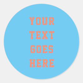 Veranderbare jouw tekst hier persoonlijke tekst ronde sticker