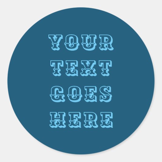 Veranderbare jouw tekst hier persoonlijke tekst ronde sticker (Voorkant)