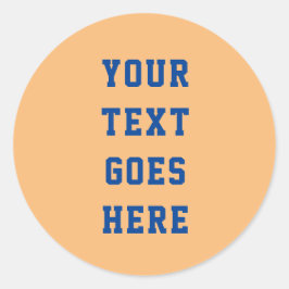 Veranderbare jouw tekst hier persoonlijke tekst ronde sticker