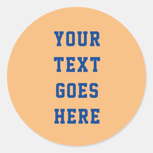 Veranderbare jouw tekst hier persoonlijke tekst ronde sticker (Voorkant)