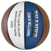 Veranderbare Kleur Bedankt Coach Team Basketbal (Verticaal)