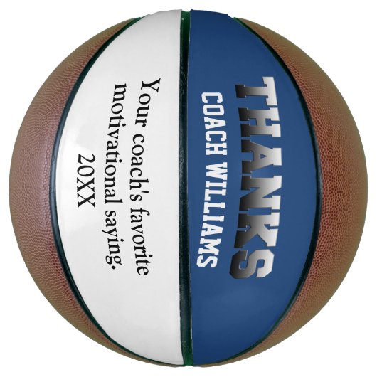 Veranderbare kleur Dank u wel het coach team Basketbal (Verticaal)