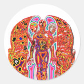 Veranderd ego ronde sticker (Voorkant)