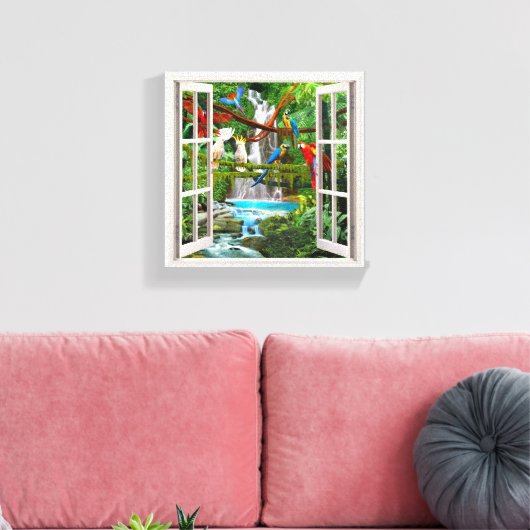 VERANDERD OERWOUD CANVAS AFDRUK (Insitu (Woonkamer))