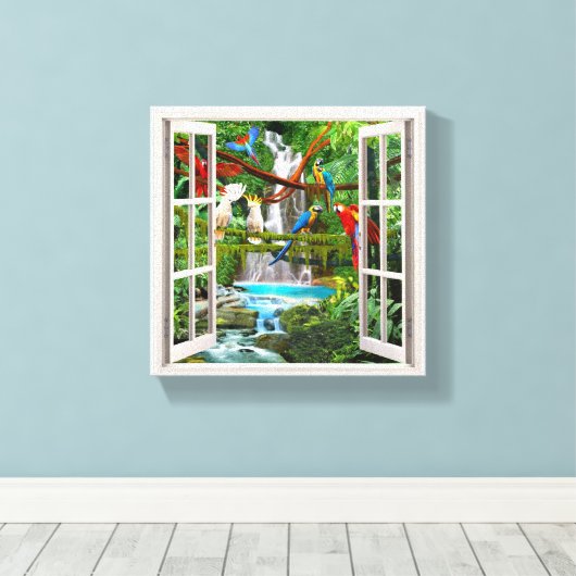 VERANDERD OERWOUD CANVAS AFDRUK (Insitu (Houten vloer))