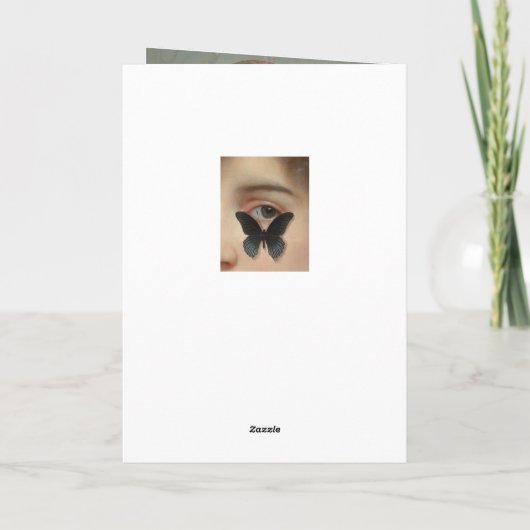 Veranderd  portret blauwgroen kleurenblok kaart (Achterkant)