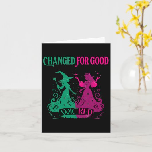 Veranderd voor goede slechte grappige Halloween he Kaart (Gele Bloem)