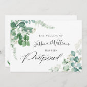 Veranderde datum uitgestelde Eucalyptus Waterverf Kaart (Voorkant / Achterkant)