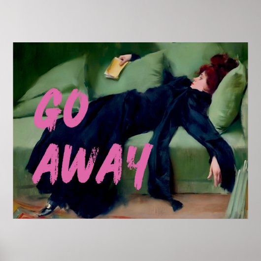 Veranderde kunst, ga weg,  portret poster (Voorkant)