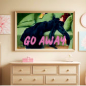 Veranderde kunst, ga weg,  portret poster