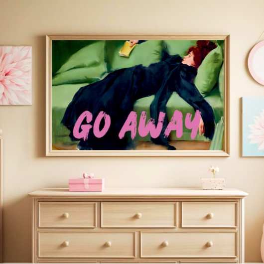 Veranderde kunst, ga weg,  portret poster