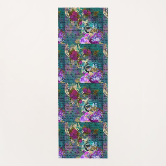 Veranderde pauw yogamat (Voorkant)