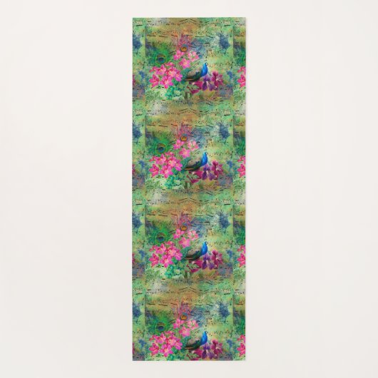 Veranderde pauw yogamat (Achterkant)