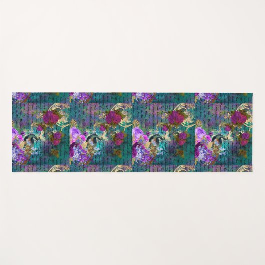 Veranderde pauw yogamat (Voorkant (horizontaal))