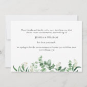 Veranderde uitgesteld eucalyptus aquarel datum kaart (Achterkant)