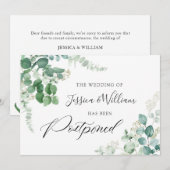 Veranderde uitgesteld eucalyptus aquarel datum kaart (Voorkant / Achterkant)