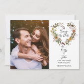 Veranderde verjaardags bloem foto save the date (Voorkant)