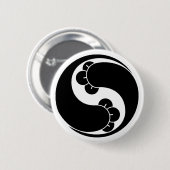 Veranderde vorm twee kruipen ronde button 5,7 cm (Voorkant /achterkant)
