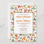 Veranderen bladeren herfst bruiloft kaart (Voorkant)