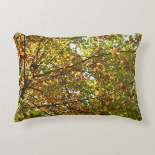 Veranderen Maple Tree Green en Gold Herfst Kleur Accent Kussen
