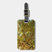 Veranderen Maple Tree Green en Gold Herfst Kleur Bagagelabel (Voorkant verticaal)
