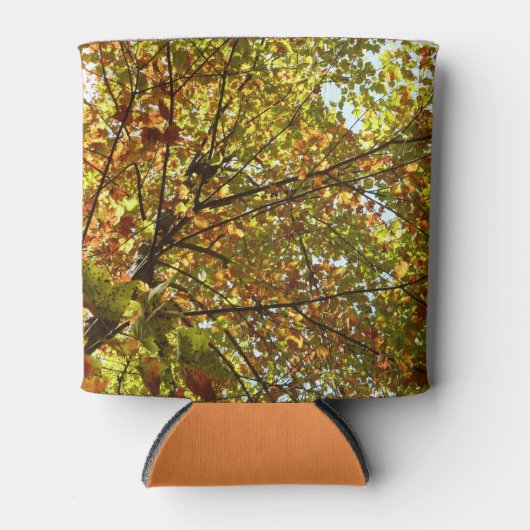 Veranderen Maple Tree Green en Gold Herfst Kleur Blikjeskoeler (Voorkant)