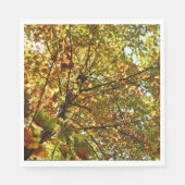 Veranderen Maple Tree Green en Gold Herfst Kleur Servetten (Voorkant)