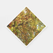 Veranderen Maple Tree Green en Gold Herfst Kleur Servetten (Hoek)