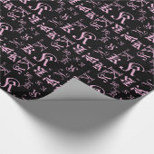 VERANDEREN MONOGRAM BlackLetter Style Alle gelegen Cadeaupapier (Hoek)