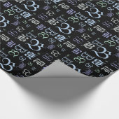 VERANDEREN MONOGRAM BlackLetter Style Alle gelegen Cadeaupapier (Hoek)